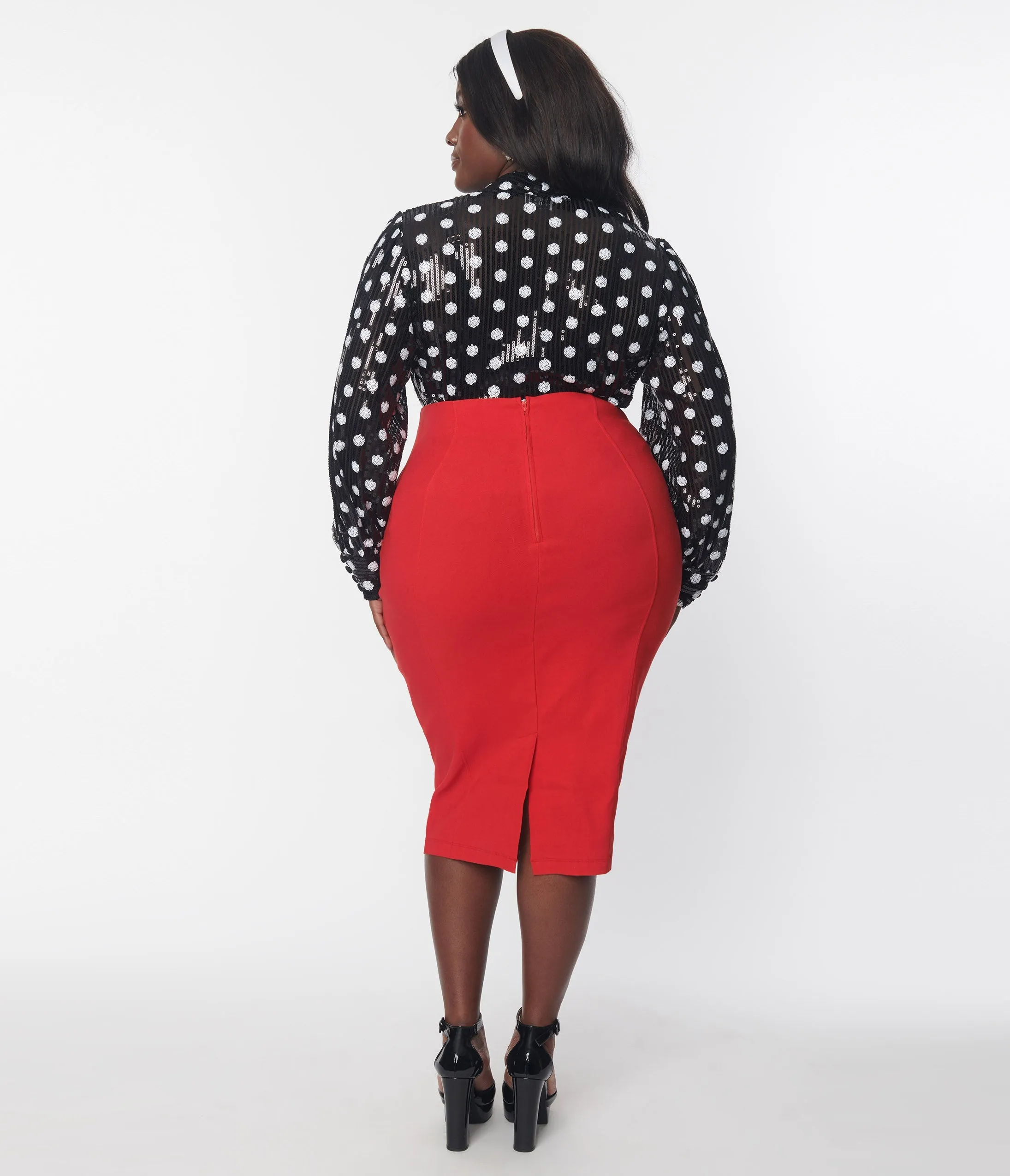 Plus Size Red Sailor High Waist Sierra Skirt