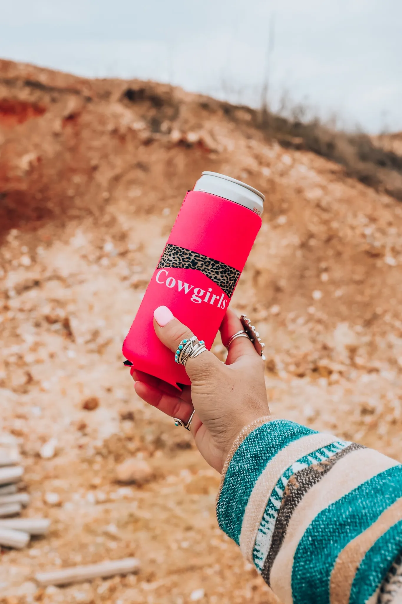 Tall 2-Pack Pink Cowboys + Cowgirls Coozie