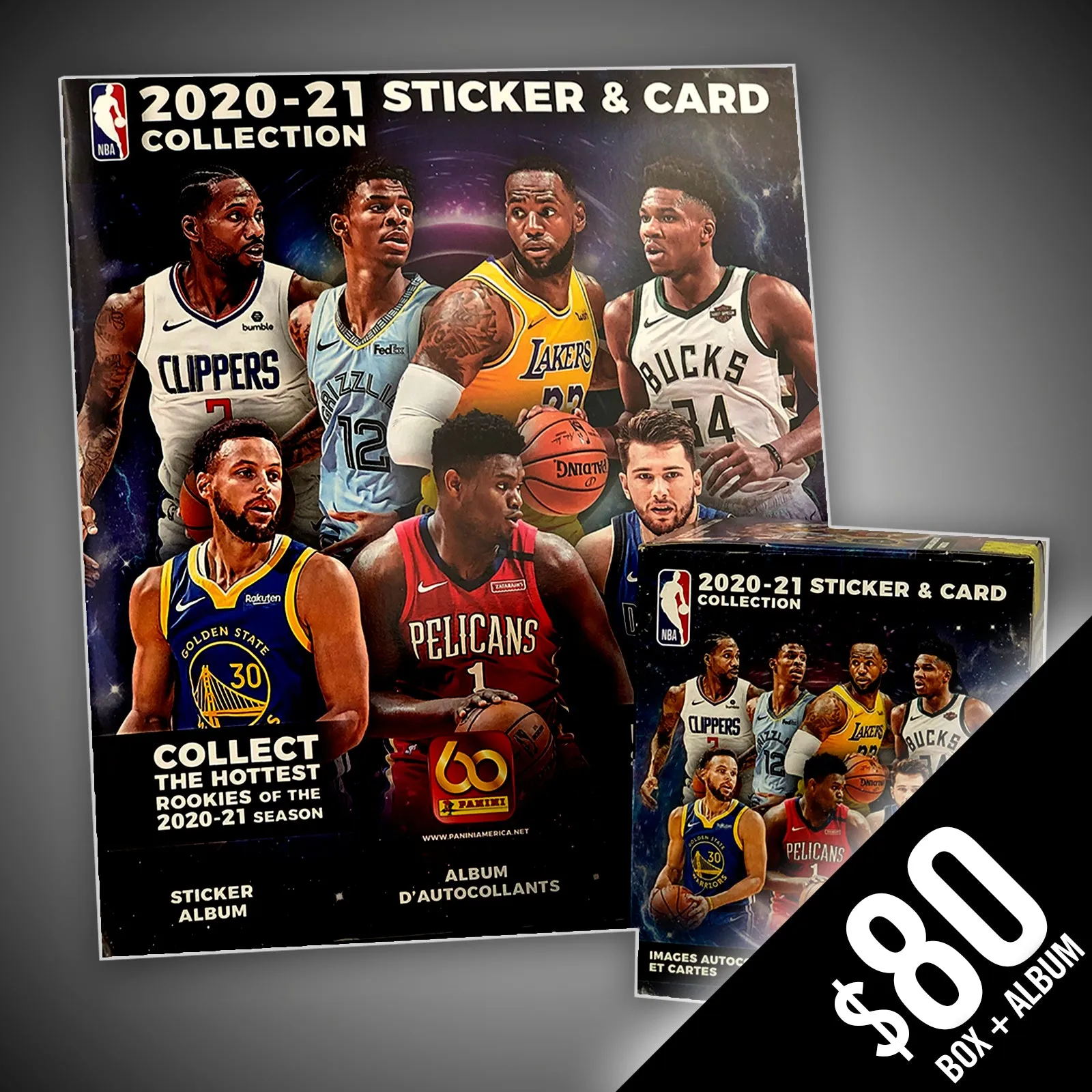 Basketball Sticker and Card Collection 2020-2021 by PANINI (with Album Included)