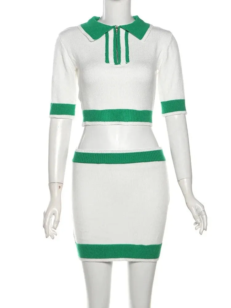 Women's Collared Tennis Court Two Piece