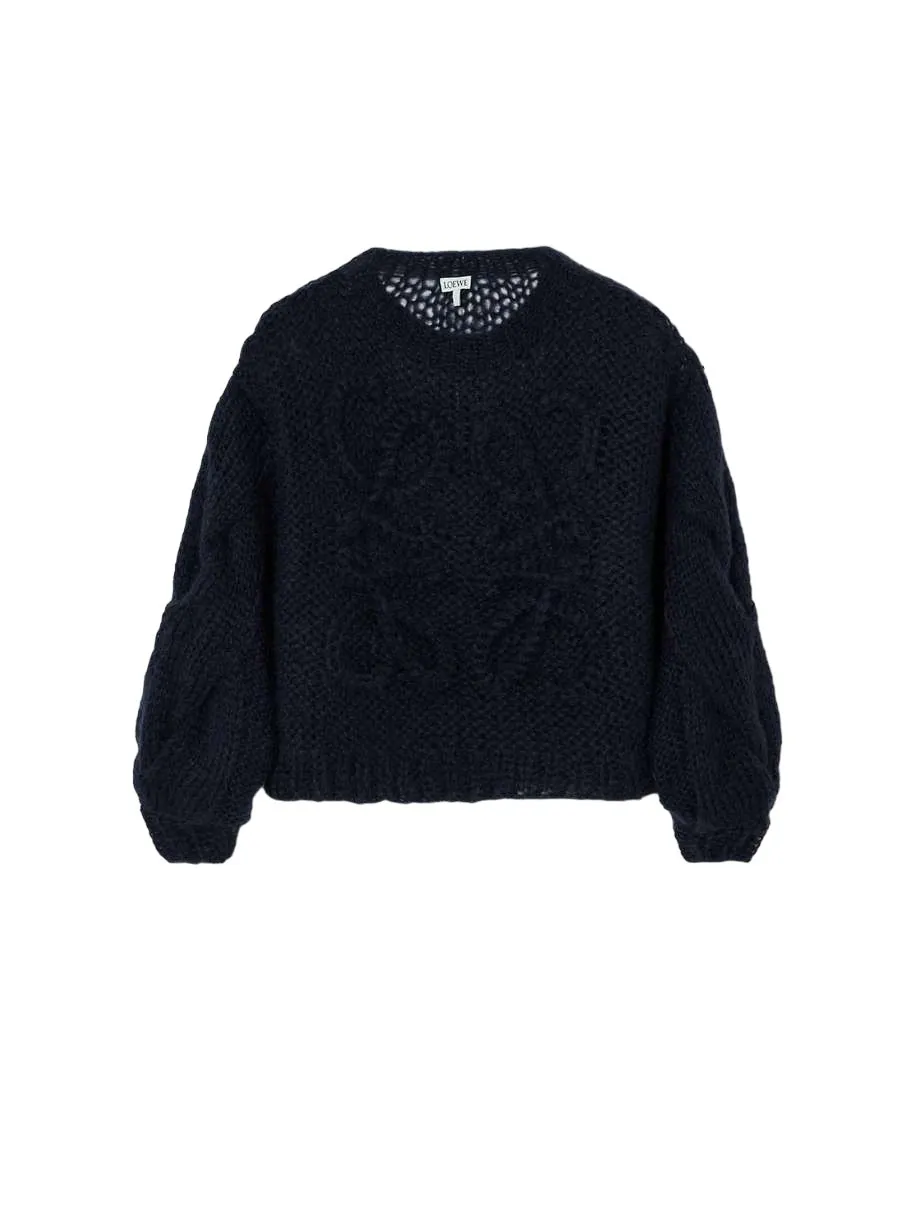 Street Style Wool Crew Neck Long Sleeves by LOEWE