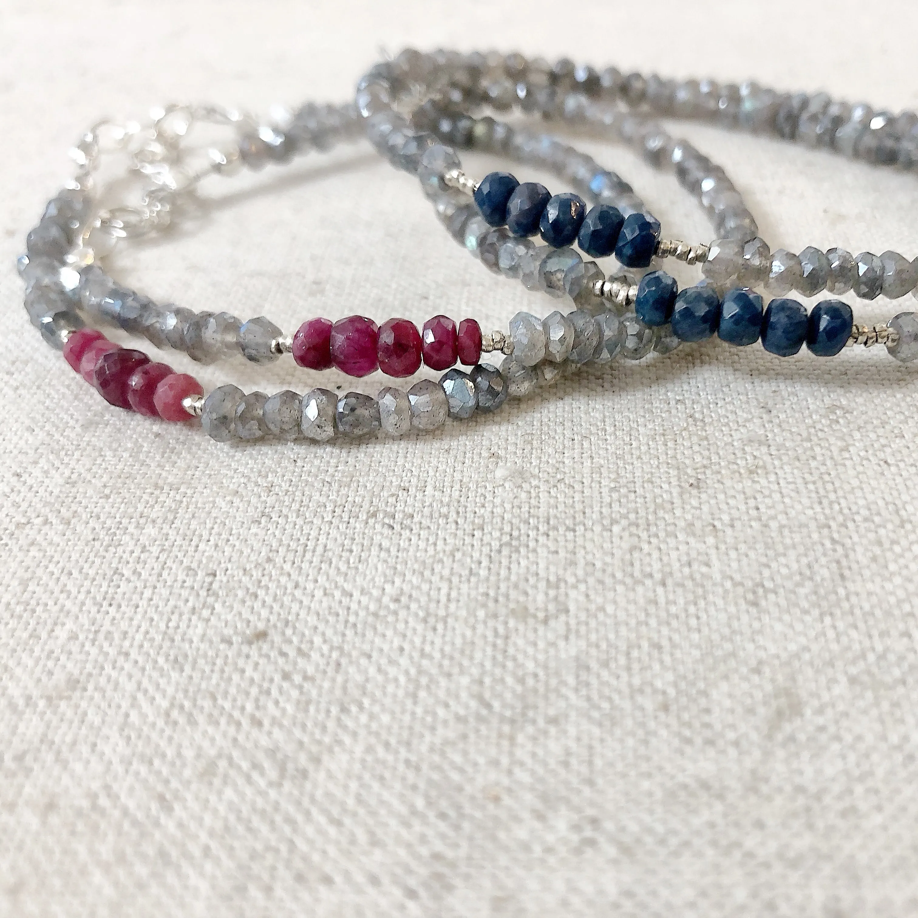 Ruby Beaded Bracelet