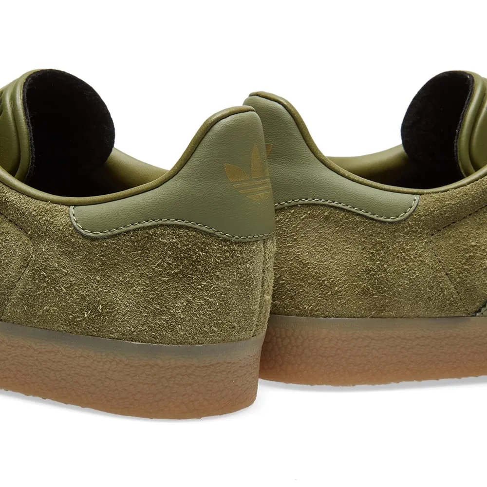 Adidas Gazelle Sneakers in Olive and Gum