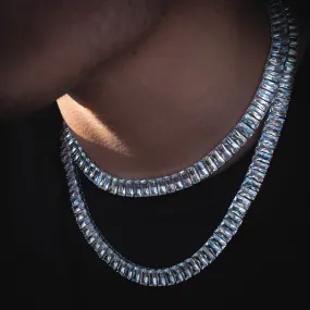 White Gold Baguette Tennis Chain