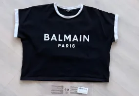 Balmain Logo Cropped Top