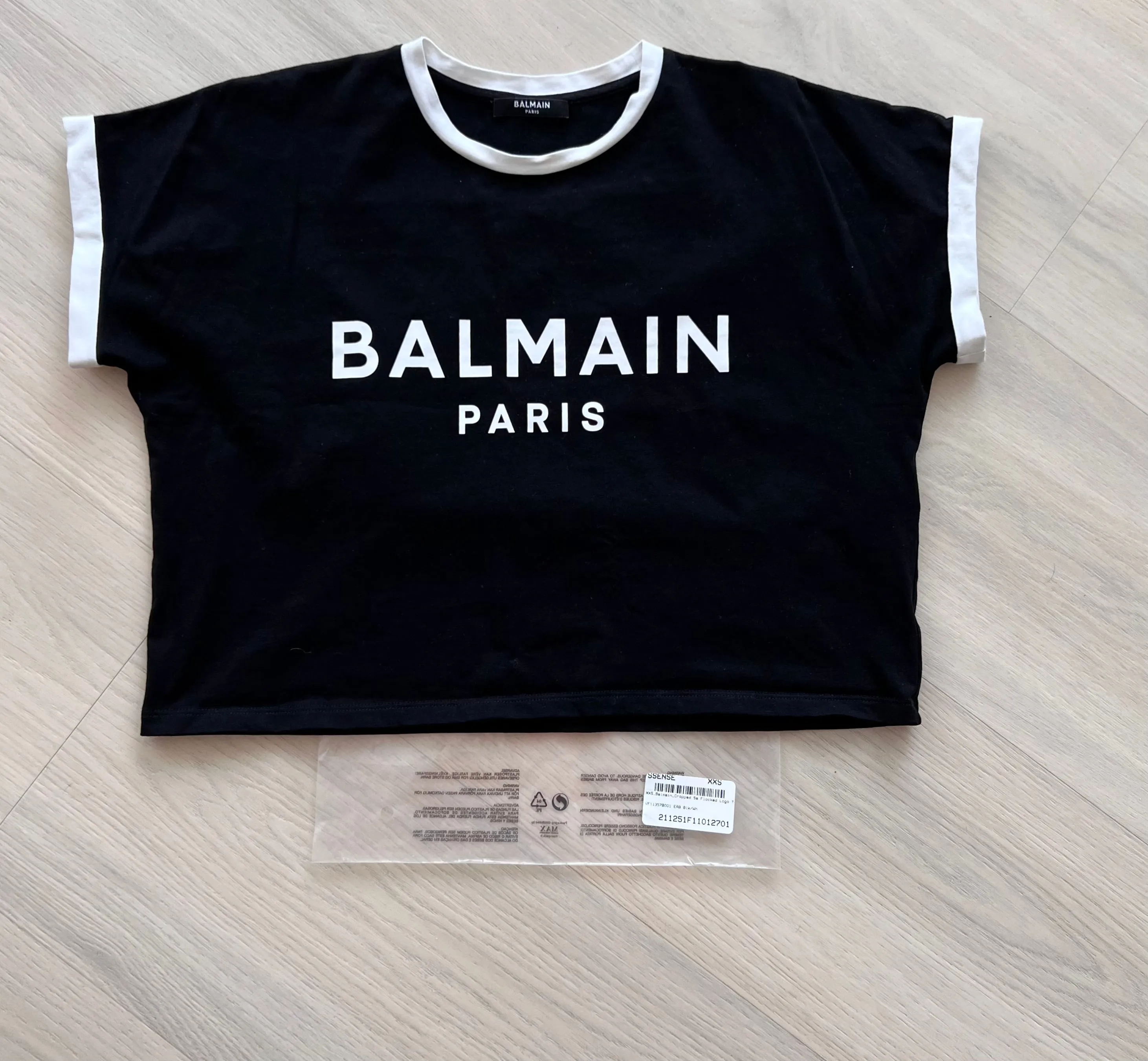 Balmain Logo Cropped Top