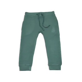 Bamboo Fleece Harem Pants in Pine Color