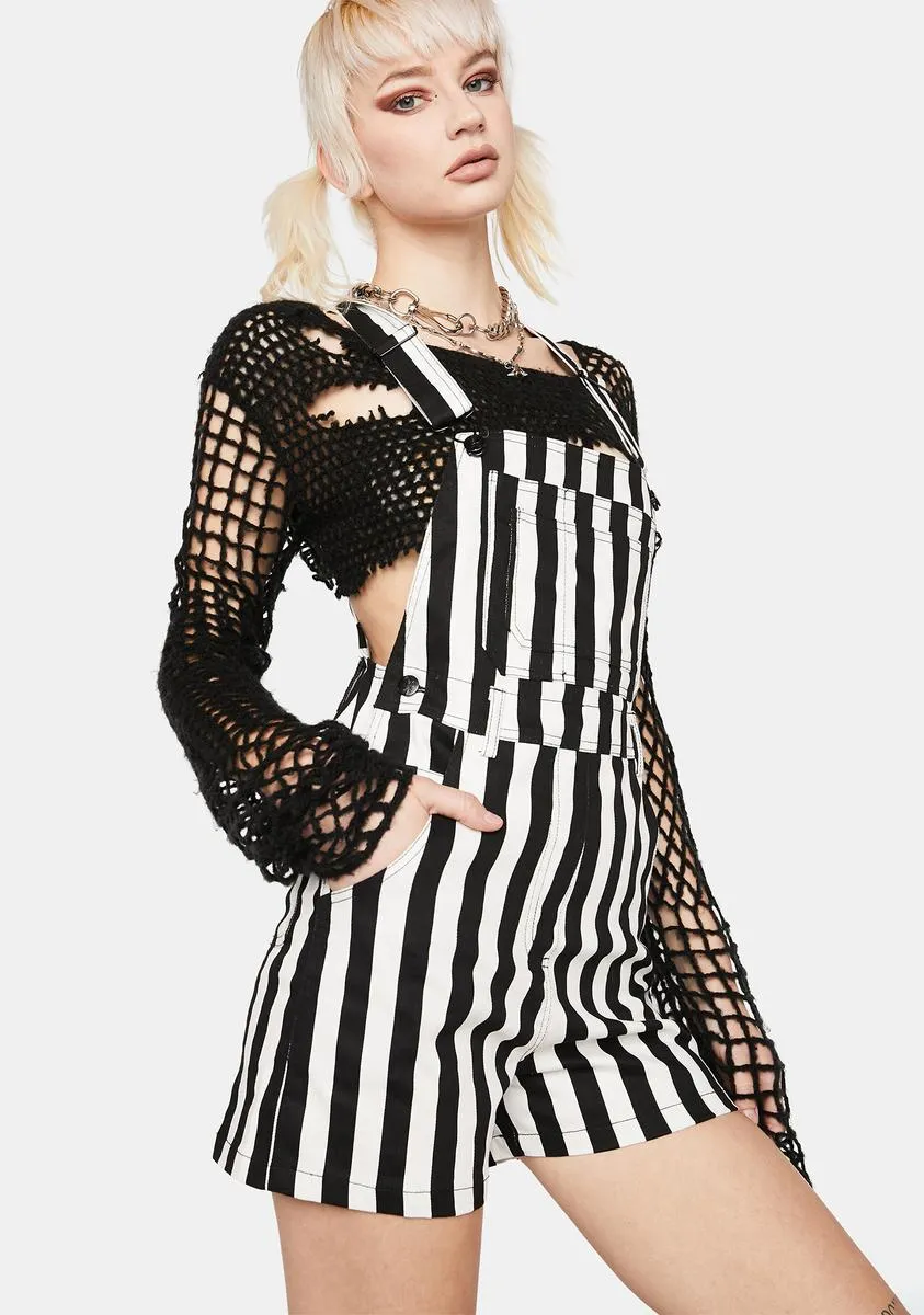 Beetlejuice Stripe Overalls