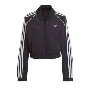 Nero Cropped 3 Stripes Adicolor Jacket for Women