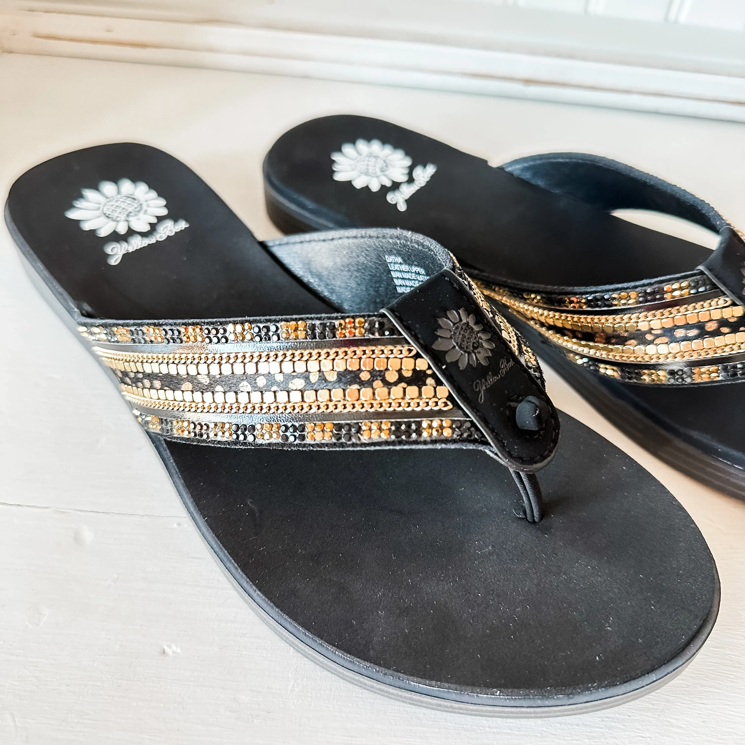 Black Flip Flop Sandals