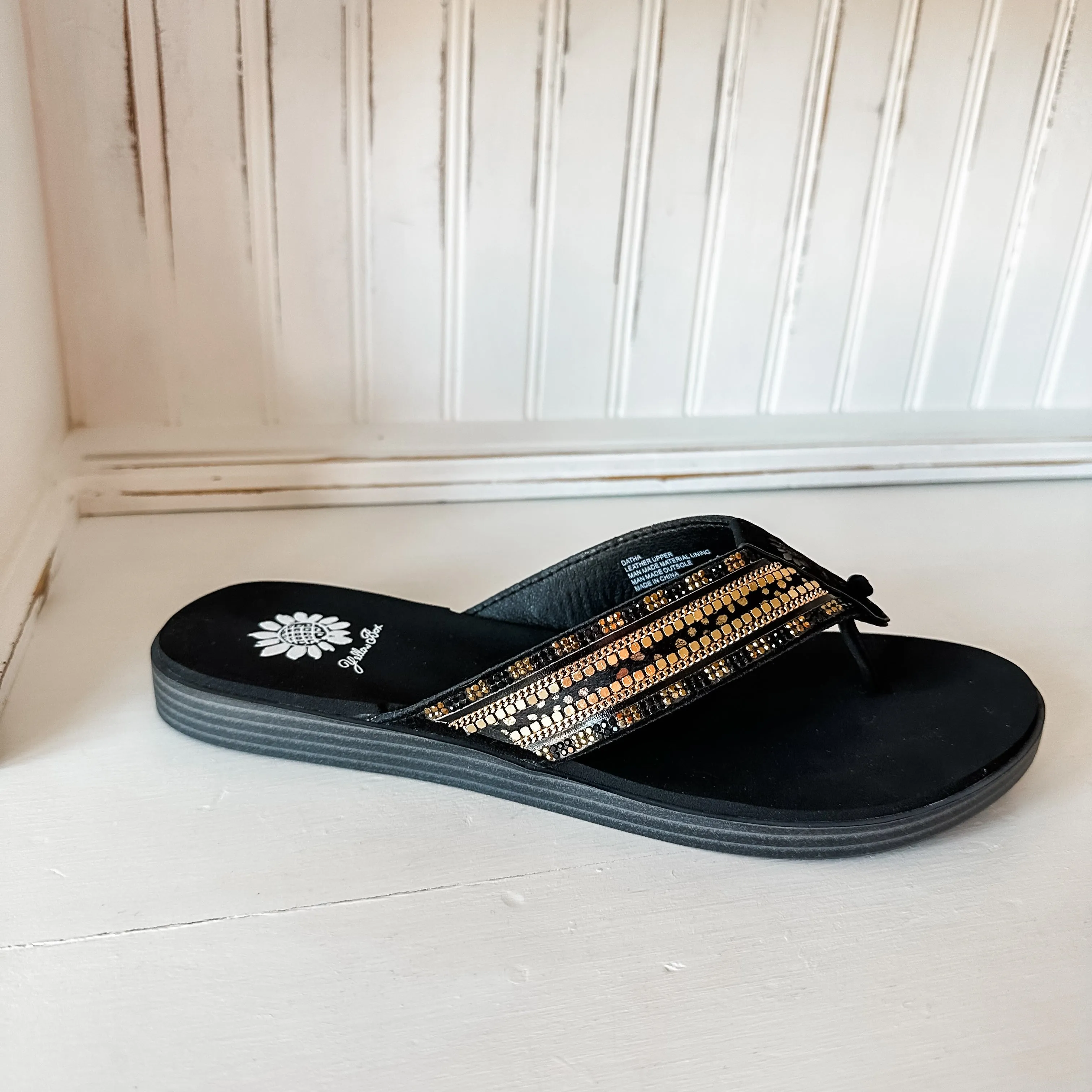 Black Flip Flop Sandals