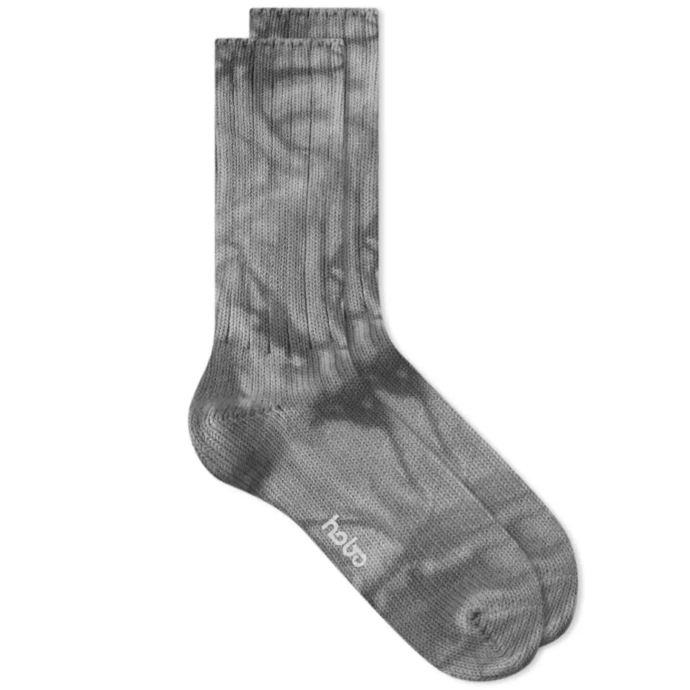 Black Tie-Dyed Crew Socks by Hobo