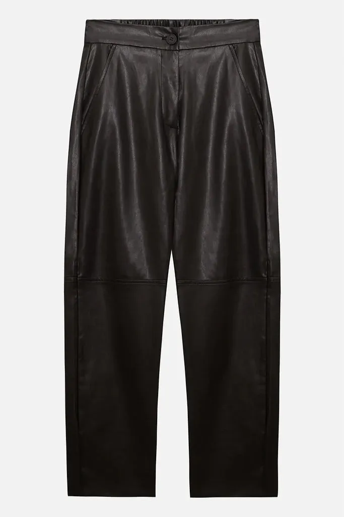 Black Vegan Leather Pant