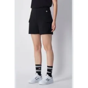 Women's Black Cargo Bermuda Shorts