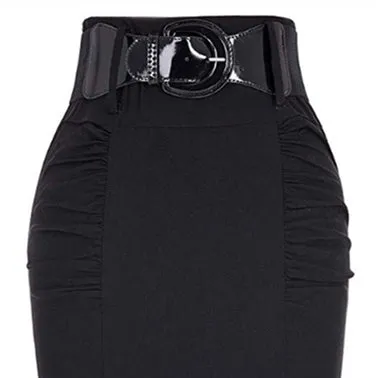 Black Work Wear Women Pencil Skirts