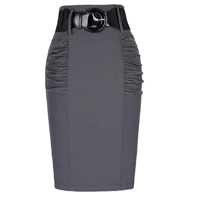 Black Work Wear Women Pencil Skirts