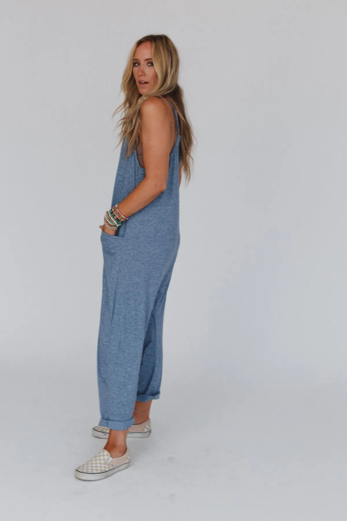 California Coastal Harem Jumpsuit - Blue