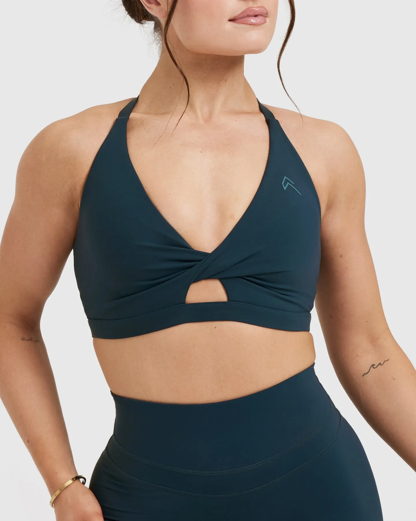 Oil Blue Unified Twist Sports Bra