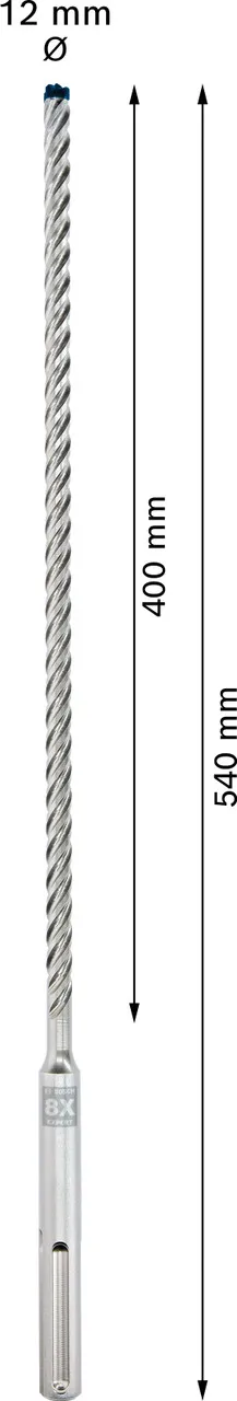 Bosch Expert Hammer Drill Bit SDS Max-8X 12x400x540mm - 2608900202