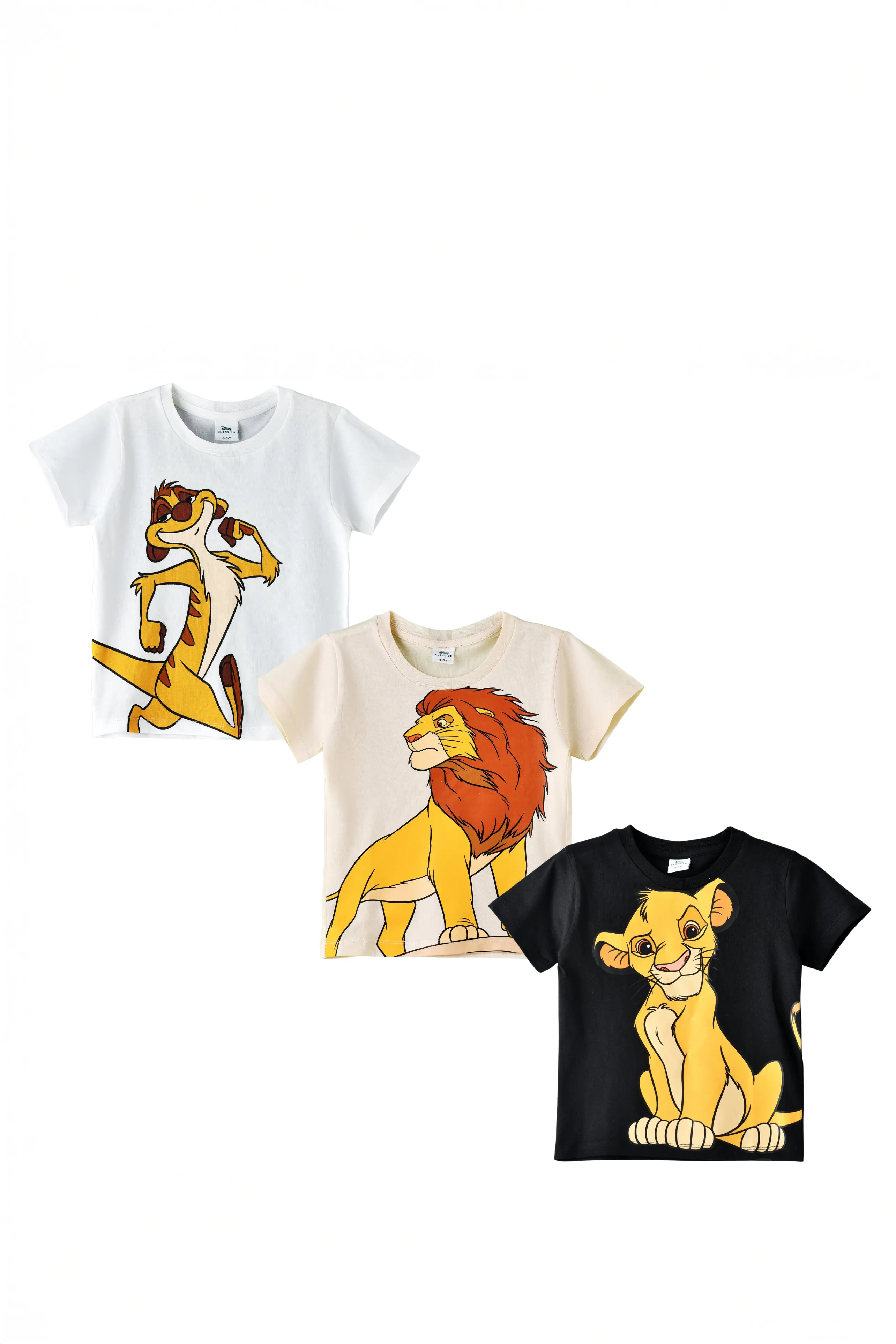 Boys Assorted Lion King Print T-Shirt Set (Pack of 3)