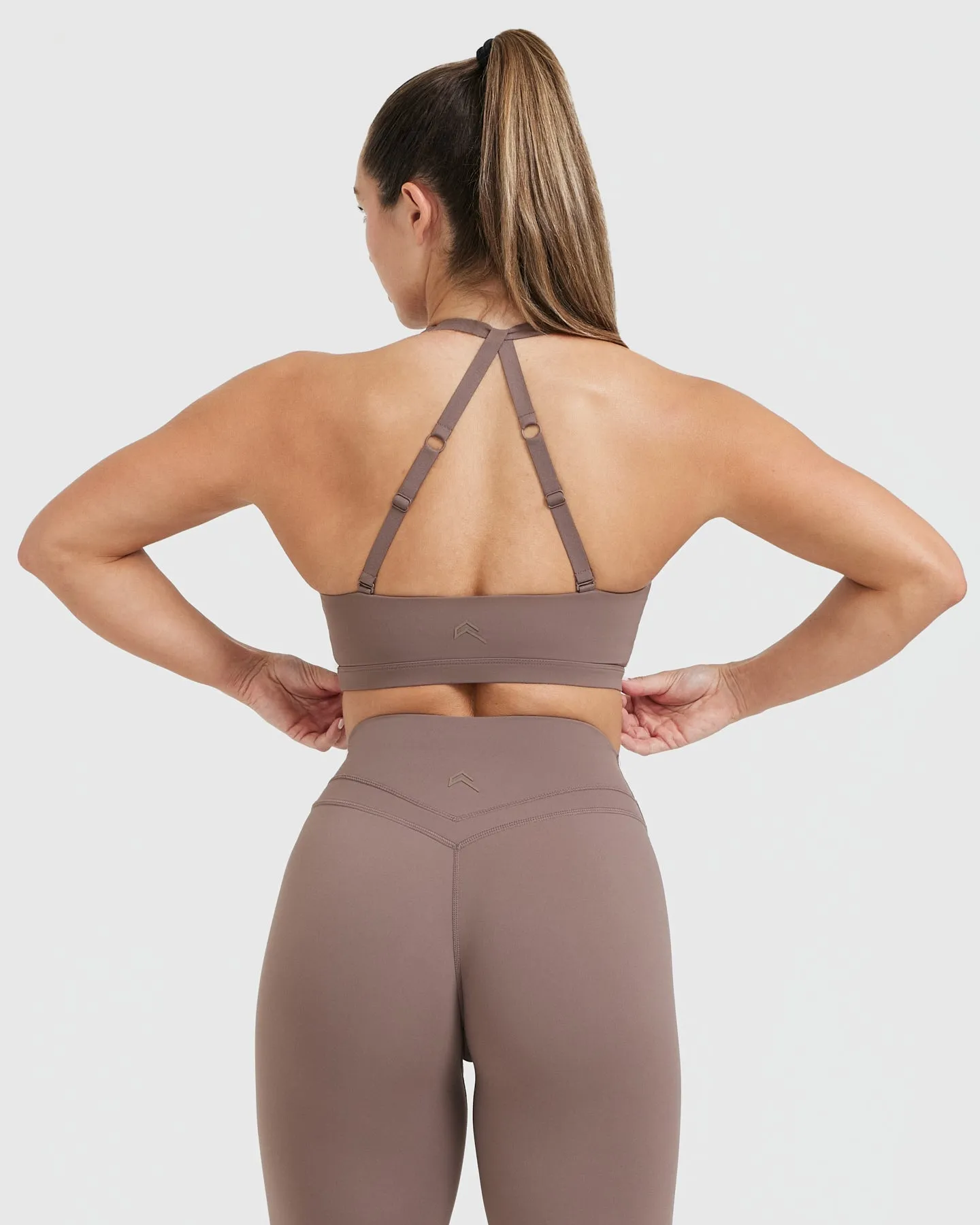 Cool Brown Unified Twist Sports Bra