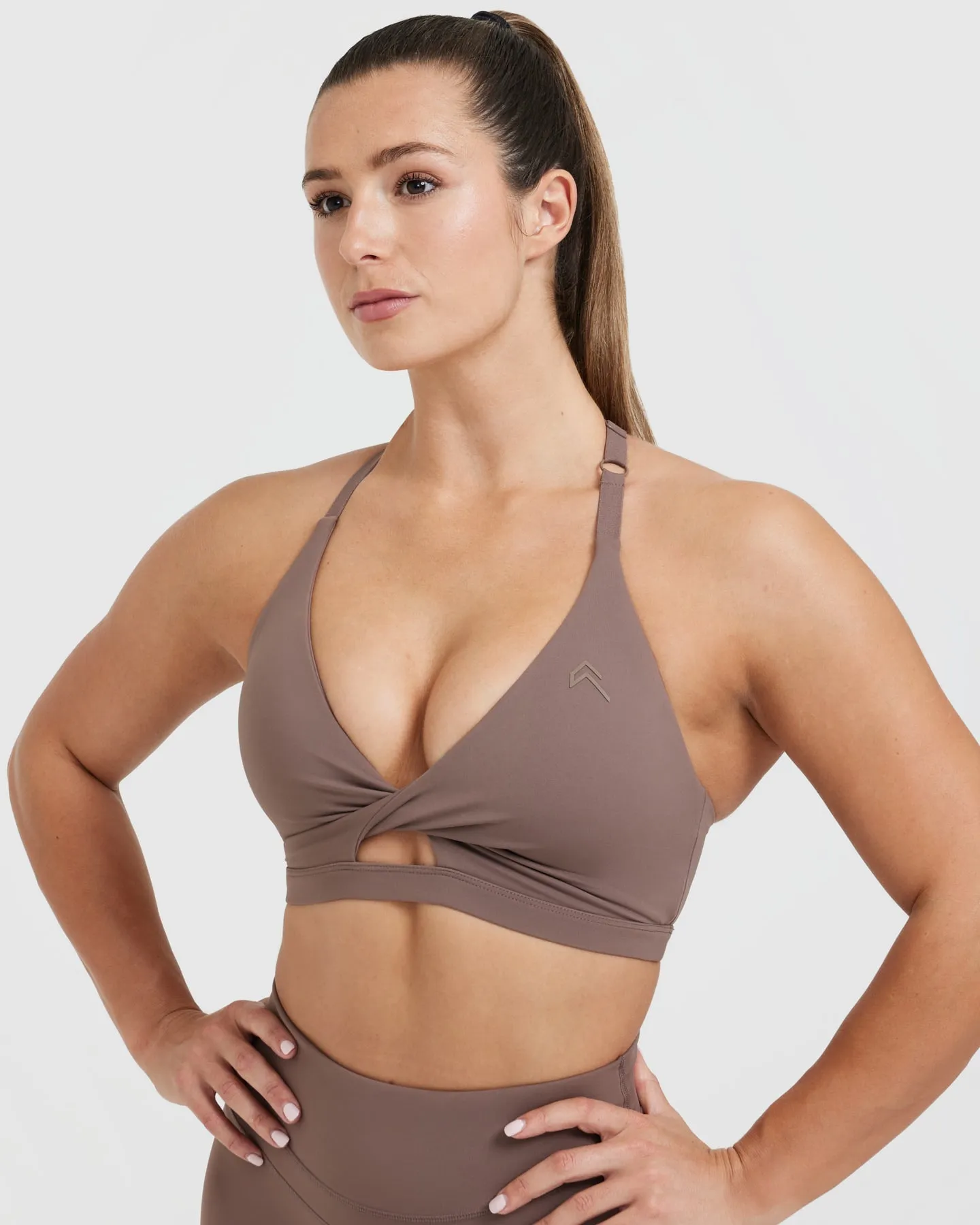 Cool Brown Unified Twist Sports Bra