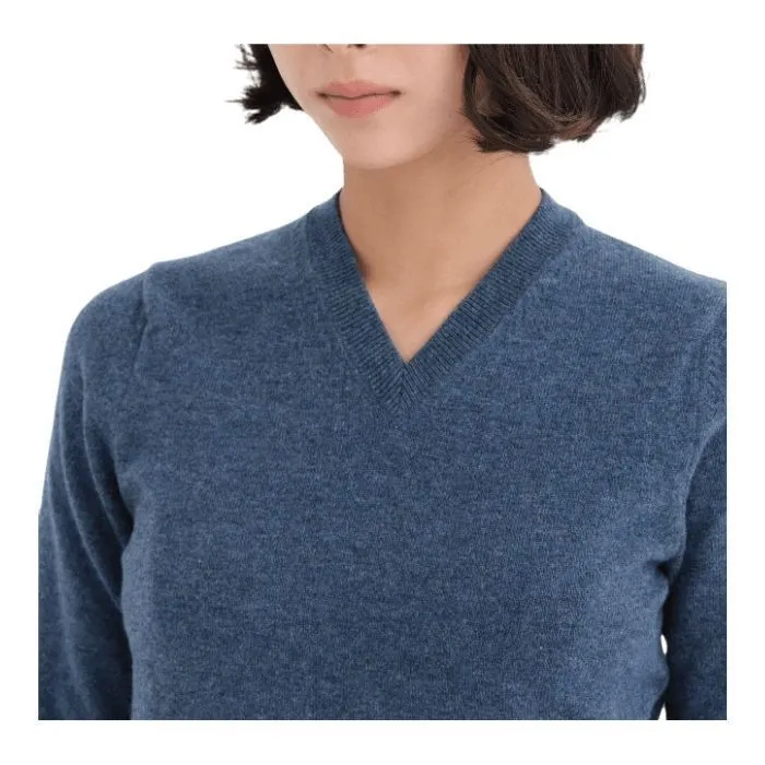 Casual Style Unisex Wool Street Style V-Neck Long Sleeves