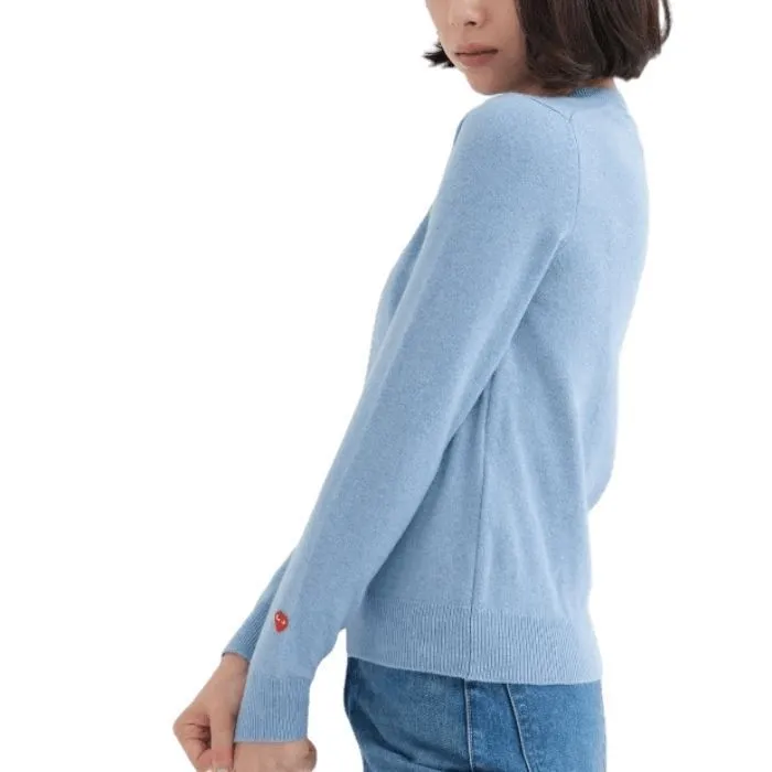 Casual Style Unisex Wool Street Style V-Neck Long Sleeves