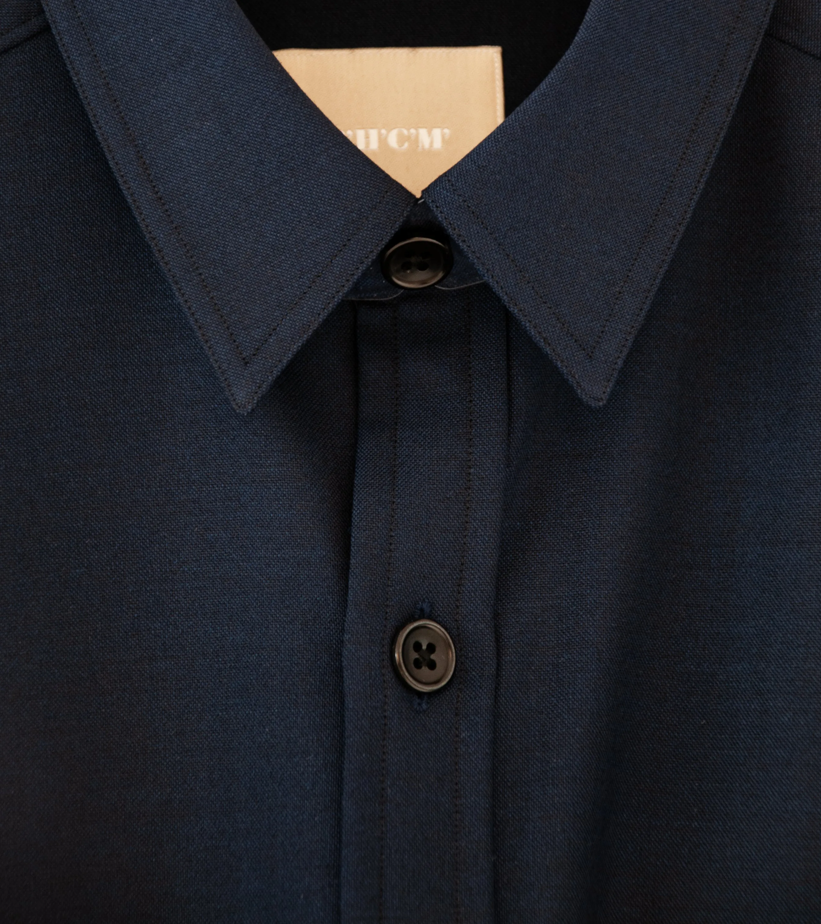 C'H'C'M' 'Work Shirt' in Navy Technical Wool