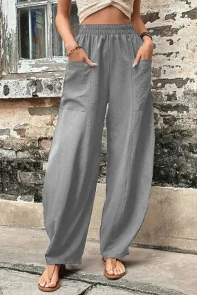 Comfortable Harem Pants with Elastic Waist