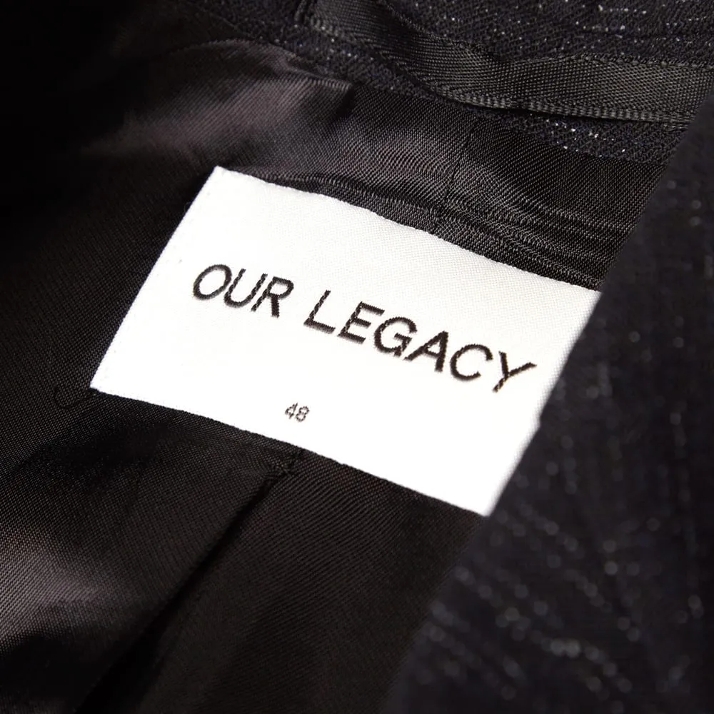 Our Legacy Control Blazer Black Metallic Wool