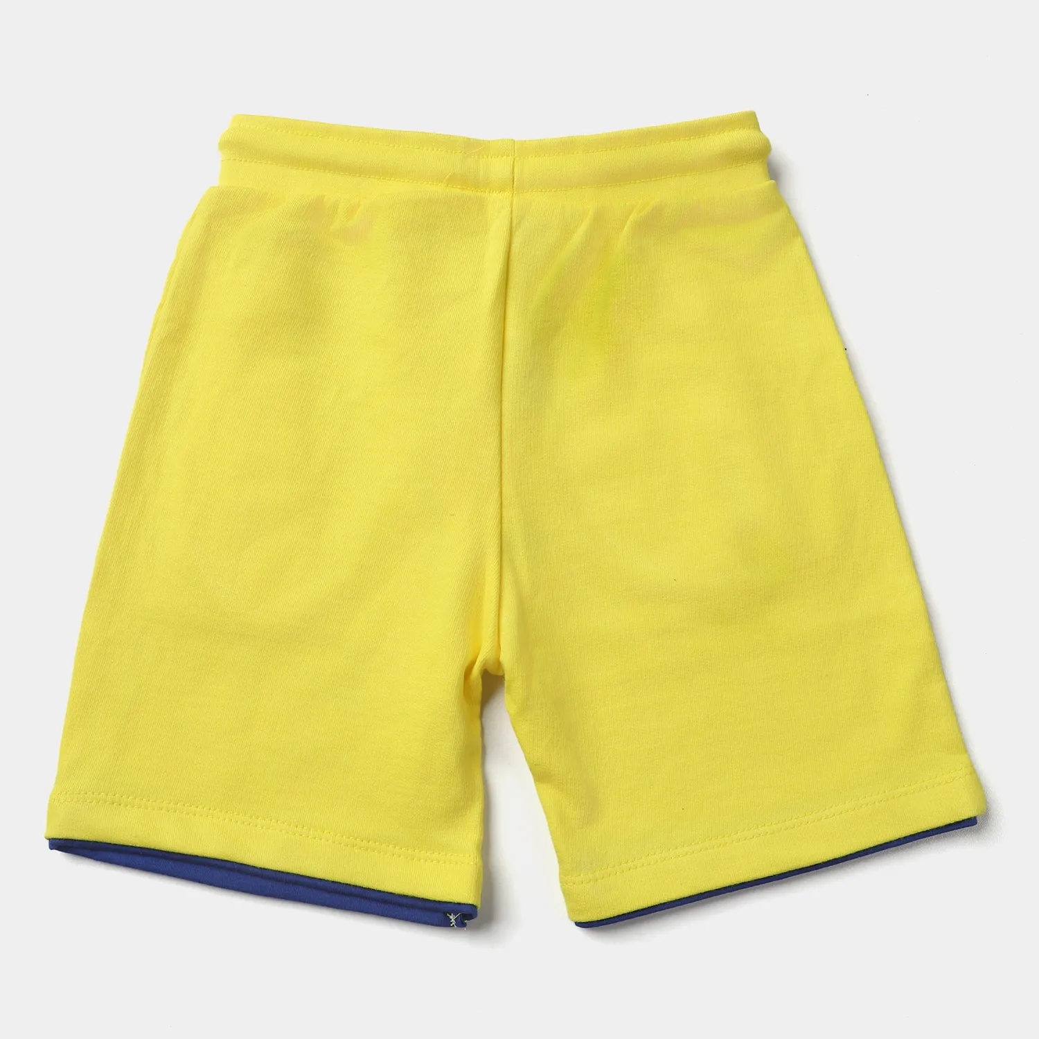 Cotton Terry Knitted Short 35-B.Yellow for Boys