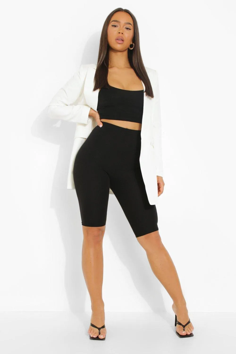 Crinkle Longline Biker Shorts