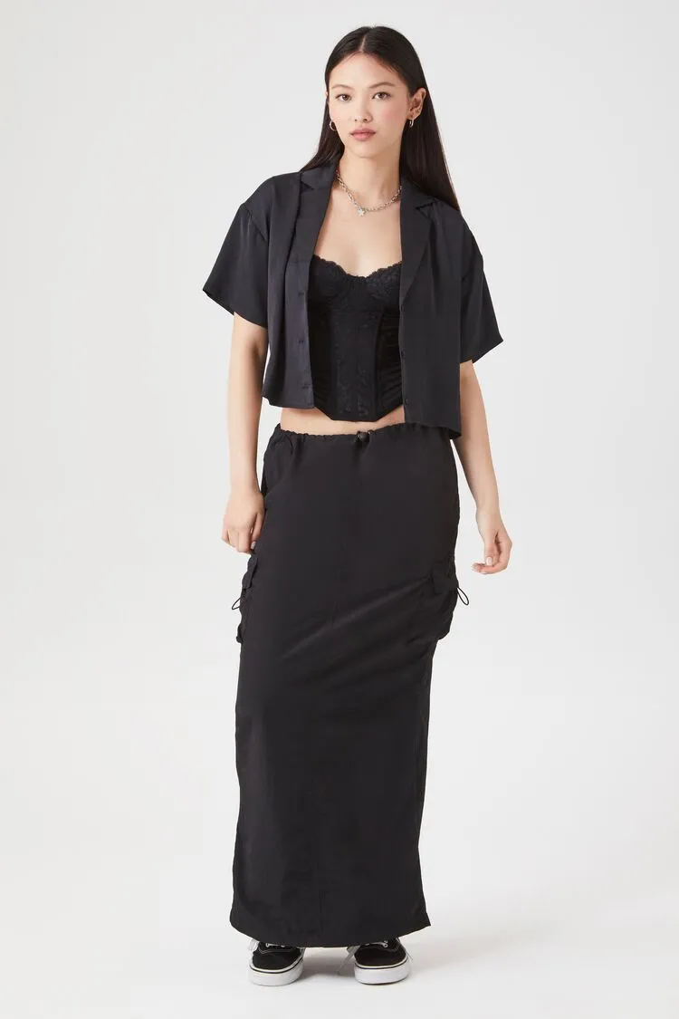 Cropped Drop-Sleeve Top