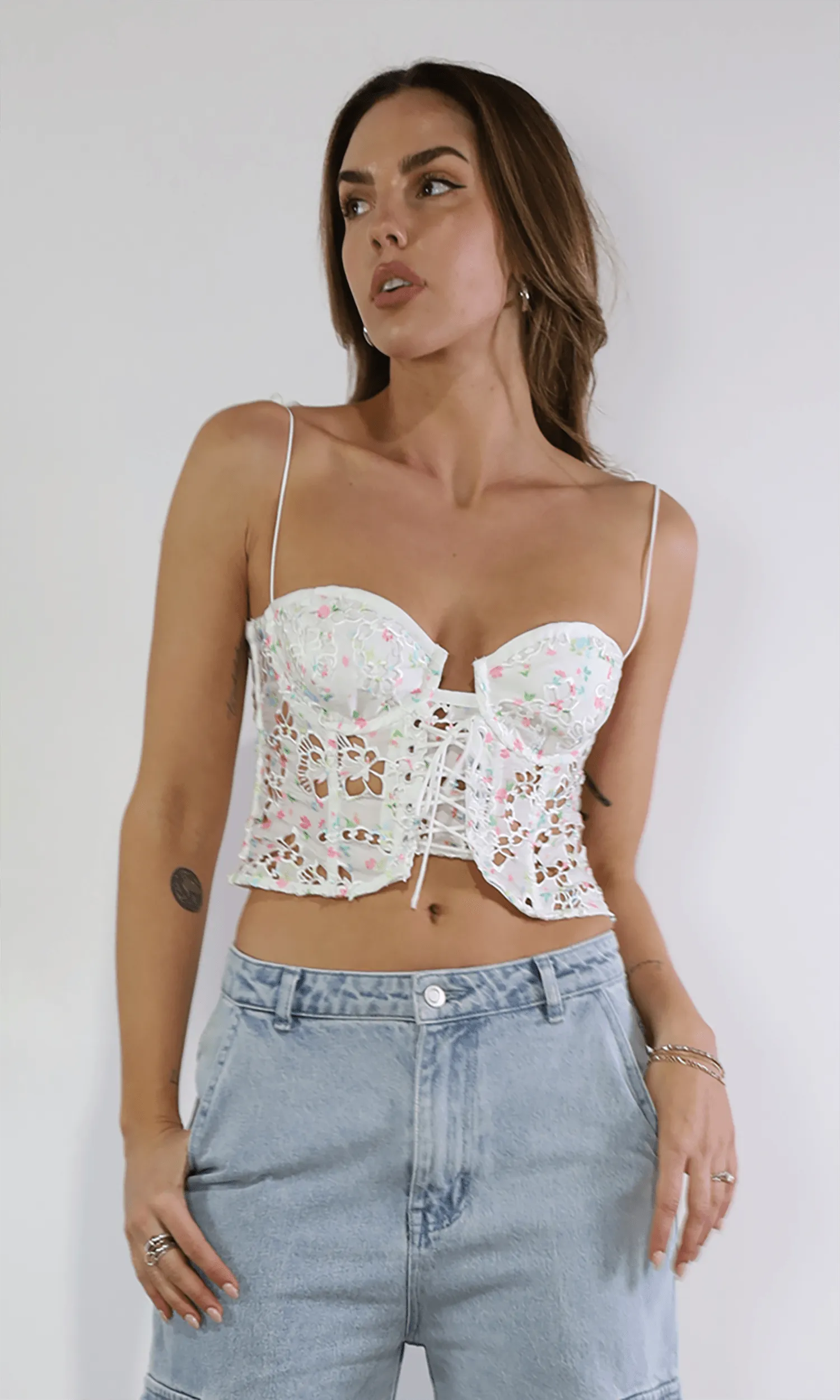 Kyra Crop Top by For Love & Lemons on Sale