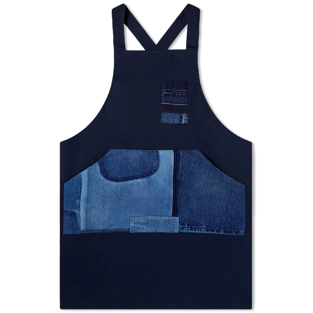 Cross Back Apron Japanese Indigo Dyed Denim