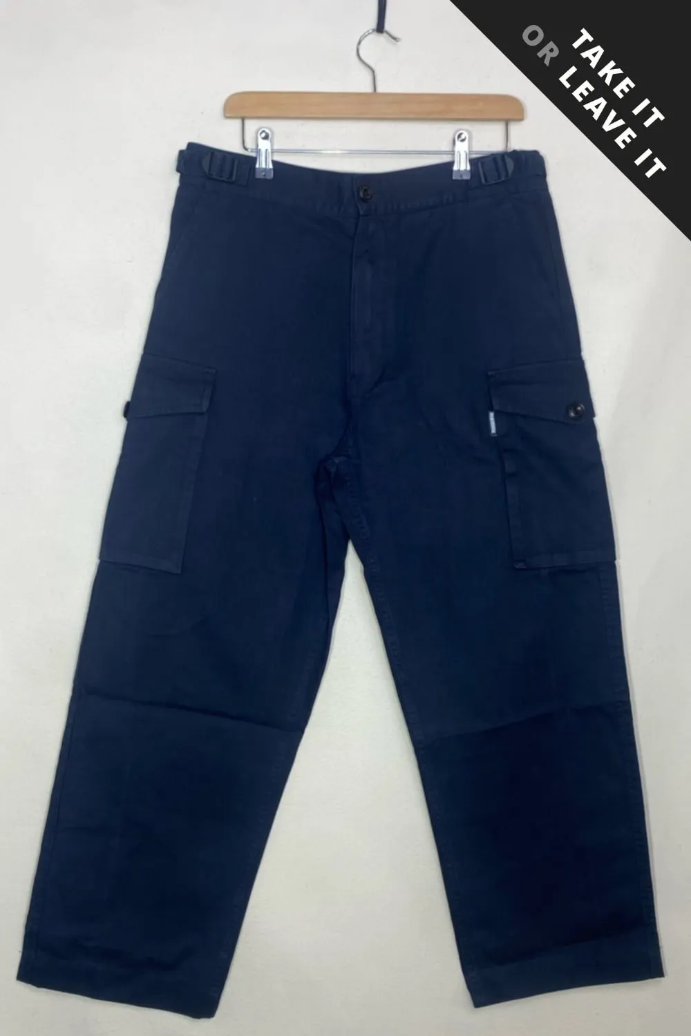 Dark Navy Cargo Pants, Size 34, Length 27.5