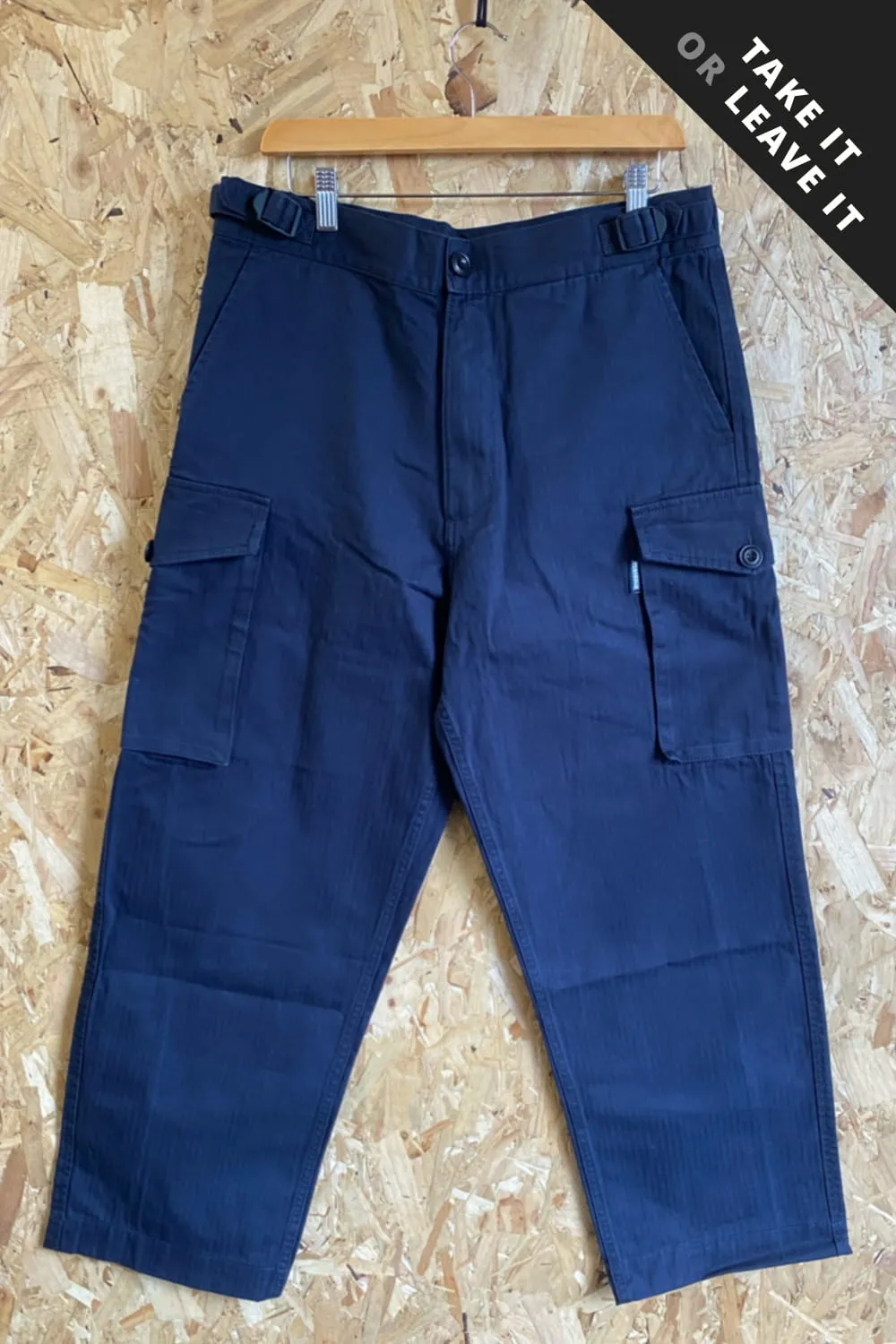 Dark Navy Cargo Pants, Size 34, Length 27.5