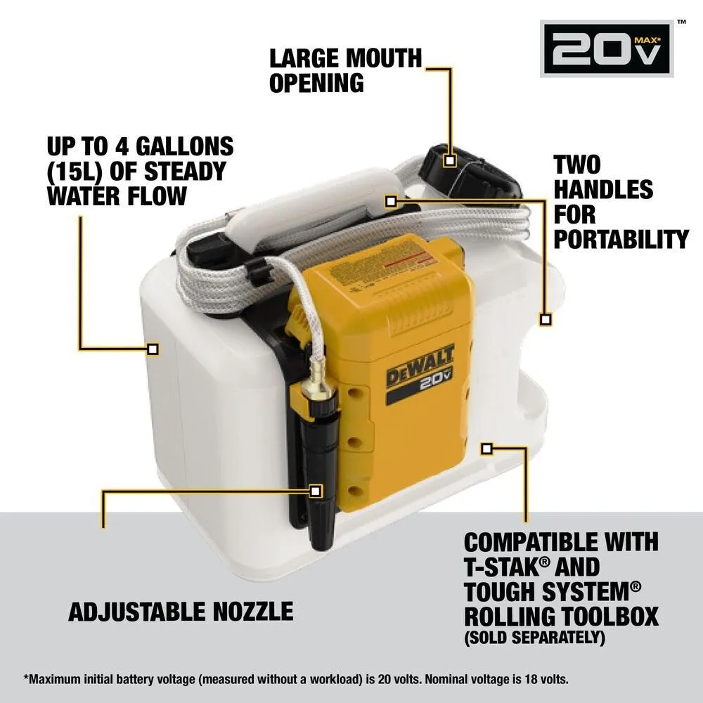 DeWalt 20V Powered Water Tank (Bare) DCE6820B