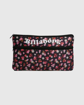 Large Black Pebble Pencil Case by Billabong