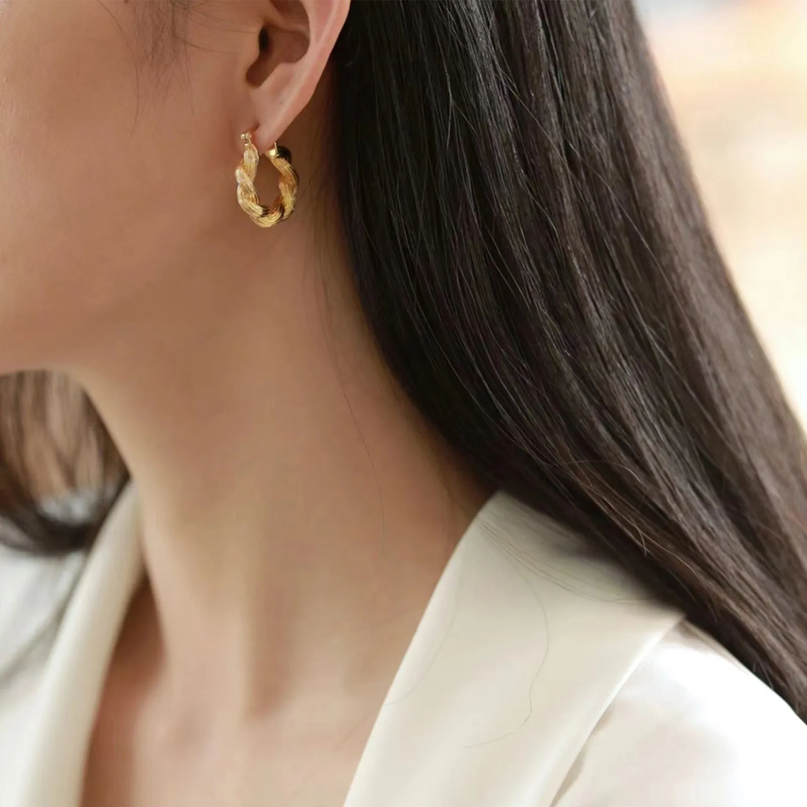 Double Rope Hoop Earrings