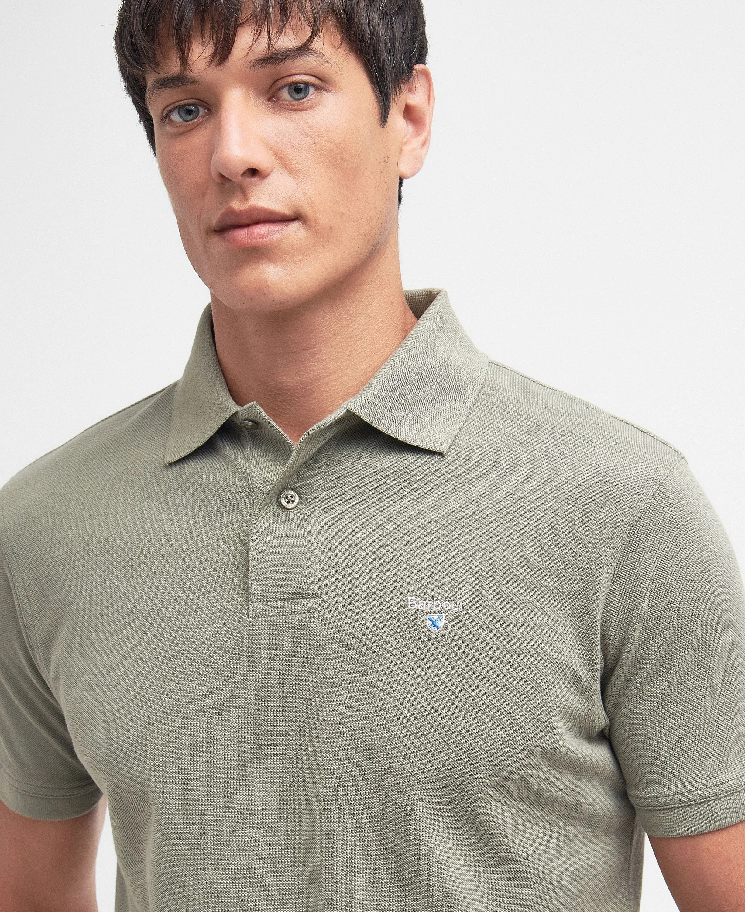 Dusty Green Sports Polo Shirt