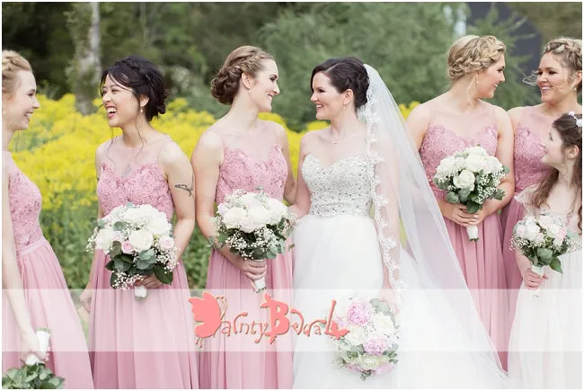 Dusty Rose Chiffon Bridesmaid Dress