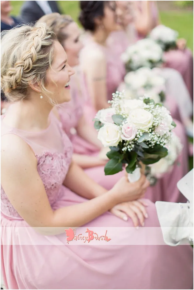 Dusty Rose Chiffon Bridesmaid Dress