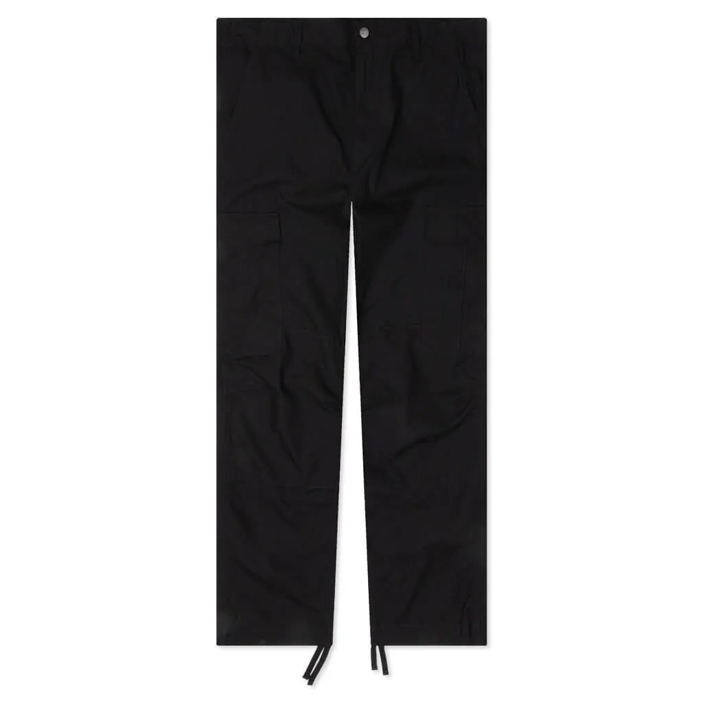 Black Rinsed Regular Cargo Pants