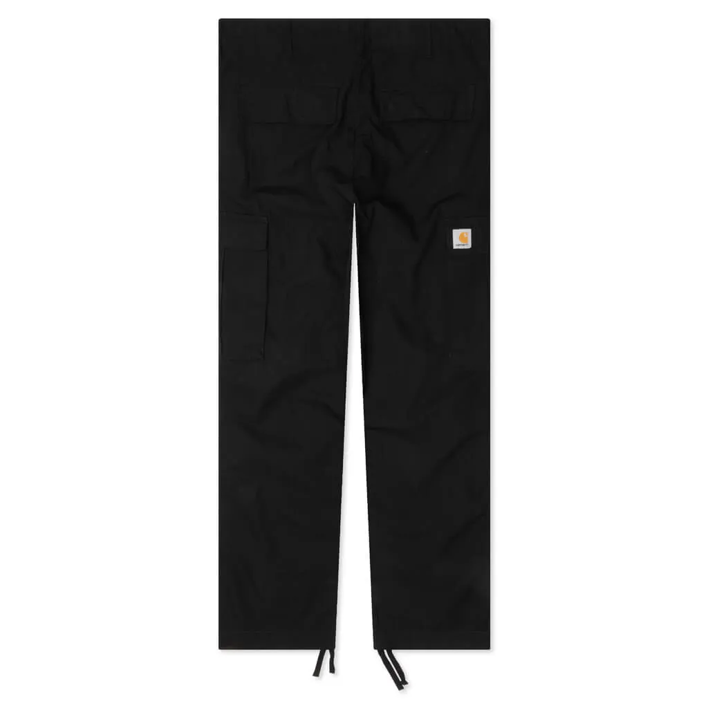 Black Rinsed Regular Cargo Pants