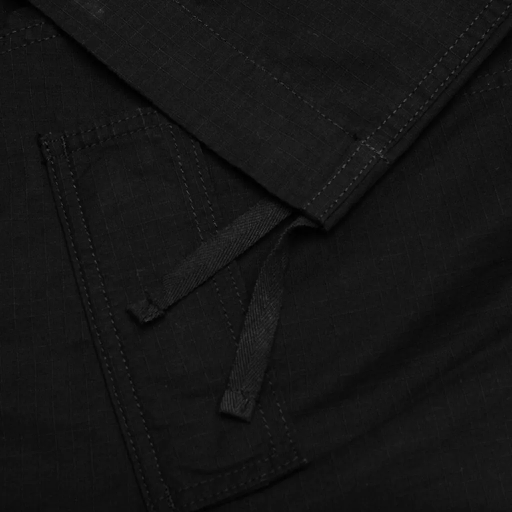 Black Rinsed Regular Cargo Pants