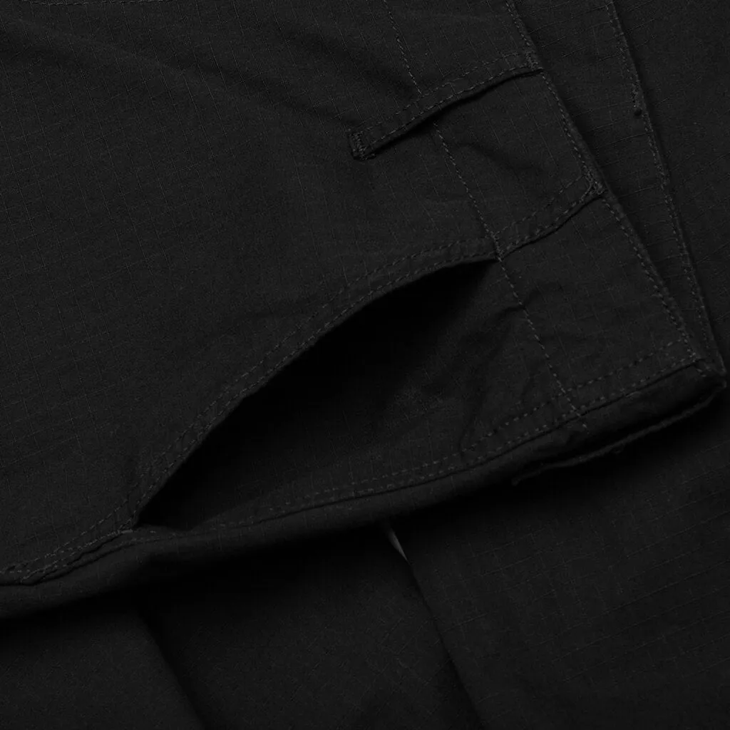 Black Rinsed Regular Cargo Pants