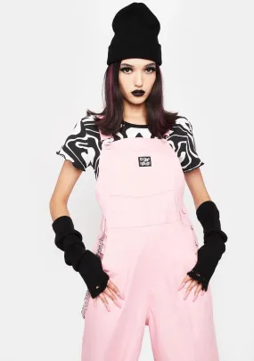 Edgy Pink Punk Overalls