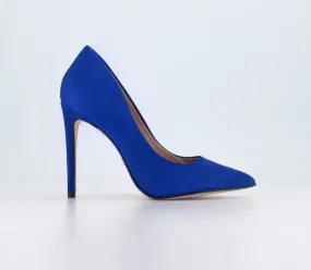 Hadley Pointed Toe Court Heels Blue Nubuck